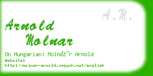 arnold molnar business card